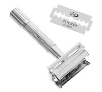 MUSISALY Rasoio Per Barba Vecchio Stile Lama Rimovibile Rasoio Manuale Retrò in Tagliacapelli Per Barba Manico Per Baffi Pizzetto e Basette