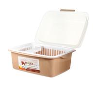 MUSISALY Scatola Scolabiberon Multifunzionale in Plastica Khaki per Mamma, Contenitore Portabottiglie e Scolapiatti per Casa e Viaggio Riutilizzabile
