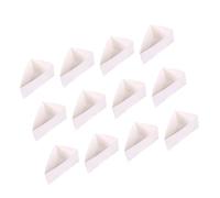 MUSISALY Scatole di Cartone Triangolari per Cupcake e Mousse 20 Pezzi, Colore Bianco, Design Degradabile e Facile da Montare, per Confezionare Dolci e Dessert