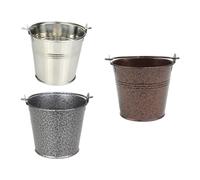MUSISALY Set 3 Pezzi Secchi Mini in Acciaio Inossidabile per Patatine e Snack, Design Creativo e Unico, per Bar e Servire Snack Uso Prolungato
