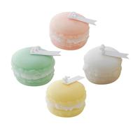 MUSISALY Set 4 Candele Profumate Macaron in Cera Vegetale, Decorazione Raffinata e Versatile per Ambienti Domestici e Luoghi, Fragranza Leggera e Forma Originale Colore Colore Casuale
