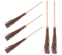 MUSISALY Set 5 Mini Scope a Frusta in Legno Fatte a Mano 30 CM Accessori Fai da Te per Casa delle Bambole Strumenti di Pulizia in Miniatura per Decorazioni e Micro Paesaggi