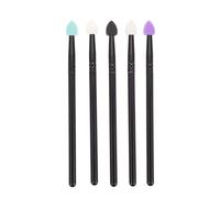 MUSISALY Set 5 Pennelli Trucco in Silicone per Ombretto Glitter Manico lungo Ergonomico Adatti Pelli Sensibili Uso Professionale e per Viaggi