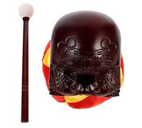 MUSISALY Set Da 1 Blocco Legno Acrilico Stile Tempio Buddista Cuscino Morbido e Martelletto Per Forniture Religiose e Canti Meditativi, Decorazione Per Casa e Forniture Per Templi