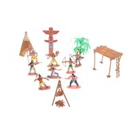 MUSISALY Set da 1 Pezzo di Modelli di Tribù Primitive in Plastica, Mini Ornamenti Realistici per Gioco di Ruolo e Decorazioni per Tavolo da Sabbia, Figurine Umane e Scenari di Gioco