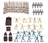 MUSISALY Set Giocattoli Pirata per 43 Accessori, Miniature e Ornamenti Pirata in Plastica Sicura, Decorazioni Festa dei Pirati e Baule dei Pirati per Compleanni e Occasioni Speciali