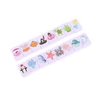 MUSISALY Set Mahjong Animali Marini 48 Tessere per 2 Giocatori Gioco di Fuga dal Mare Portatile Accessorio per Feste di Natale e Riunioni Familiari Gioco da Tavolo per Adulti e