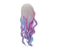 MUSISALY Set Parrucca Riccia Lunga Donna Curly Cosplay Moda Accessorio Festa Halloween Teatro Realistica Antiriflesso Unica Taglia Adulto