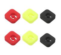 MUSISALY Smorzatori di Vibrazioni per Racchetta da Tennis in Silicone 6 Pezzi Set Ammortizzatori a Pendolo Quadrato per Corde Accessori per Tennis e Squash Colori Rosso Nero e Giallo