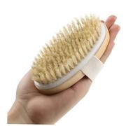 MUSISALY Spazzola Da Bagno Legno Con Setole Naturali Massaggiatore Spa Portatile Per Esfoliazione e Stimolazione Della Circolazione Per Uso Quotidiano e Rimozione Delle Impurità Della