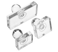 MUSISALY Strumento per Premere Ombretti e Applicatore per Evidenziatori 3 Pezzi, Stampi Acrilici Compatti per Trucco Professionale, Portatile per Ritocchi Quotidiani e Mix Personalizzati