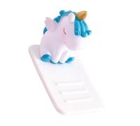 MUSISALY Supporto Cellulare per Ufficio e Casa Tocco Morbido e Protezione Occhi Unicorno 2 Pezzi in Plastica Blu Design Creativo e Divertente