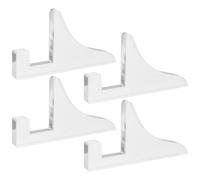 MUSISALY Supporto da Tavolo Acrilico Trasparente per Cornici Foto e Certificati, Base Portaoggetti Multifunzione, Set 2 Paia per Esposizioni Domestiche e Ufficio