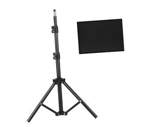 MUSISALY Treppiede per Proiettore Multifunzionale Asta Telescopica e Vassoio Piccolo, Supporto per Laptop Portatile, Regolabile in Altezza, per Casa e Palcoscenico