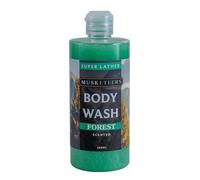 Musketeers - Bagnoschiuma rivitalizzante per uomo e donna - Arricchito con Vitamina E e Olio di Argan - Gel Doccia Nutriente e Idratante - Pulito e Fresco - Fragranza Foresta - 500ml