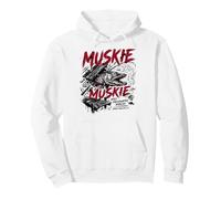 Muskie Pesca d'agguato d'Acqua Dolce Felpa con Cappuccio