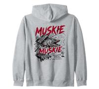 Muskie Pesca d'agguato d'Acqua Dolce Felpa con Cappuccio