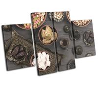 Muslim Turkish Delight Food Kitchen MULTI TELA parete arte foto stampa