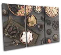 Muslim Turkish Delight Food Kitchen TREBLE TELA parete arte foto stampa