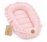 Riduttore lettino neonato - 90x50 cm baby nest trasportabile per neonati nido culla pod cocoonababy babynest antisoffoco Rosa cipria Mussola C