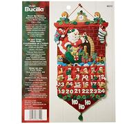 Must Be Santa Advent Calendar Felt Applique Kit-13"x25"
