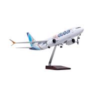 Must-Have per i Collezionisti 1/85 per 737MAX B737 Max Fly Dubai W Luce e Ruota Modello di Aereo in Resina statica Serie Decorativa Kit di Costruzione di Modelli (con Luce)
