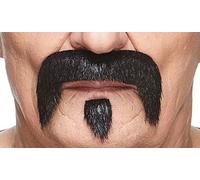 Mustaches The Zappa - Baffi finti per il viso, autoadesivi, colore nero lucido