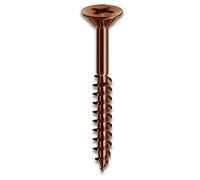 Mustad 1205400 Viti Panel-Vit "Parzialmente Filettata" Bronzata Testa Piana, 4.5 x 45 mm, 200 Pezzi
