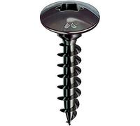 Mustad: 200 Viti Panelvit FC, Testa Fungo con Collare, 6x35 mm, Neroplus, Lubrificate Lubex