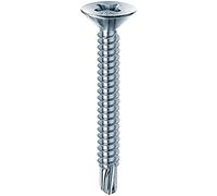 Mustad: 500 viti Drillex® Autoperforanti, Testa Svasata Piana, 3.9x19 mm, Zincate Bianche