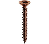 Mustad Viti per legno truciolare Panelvit 4x50 mm 500 pz bronzate testa svasata piana croce