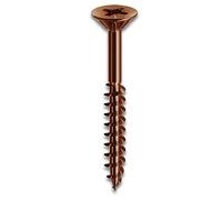 Mustad FRASCHE-530435 Viti Panel-Vit Parzialmente Filettata Bronzata Testa Piana, 5 x 45 mm, 200 Pezzi, Argento