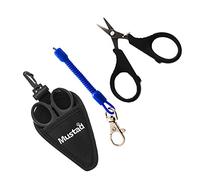 Mustad Micro Braid Scissor, Attrezzo Unisex-Adulto, Nero