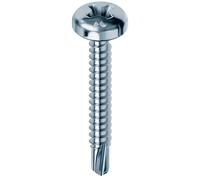 Mustad: 500 viti Drillex® Autoperforanti, Testa Cilindrica, 3.9x13 mm, Zincate Bianche