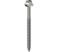 Mustad VITI ESAGONALI KOVERVIT AA PER LEGNO 6,5x140 mm 100 PEZZI CHROMITING® CON COLLARE