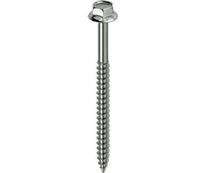 Mustad VITI ESAGONALI KOVERVIT AA PER LEGNO 6,5x140 mm 100 PEZZI CHROMITING® CON COLLARE