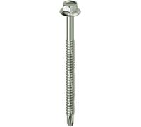 Mustad VITI ESAGONALI KOVERVIT DX PERFORANTI 6,3x130 mm 100 PEZZI CHROMITING® CON COLLARE