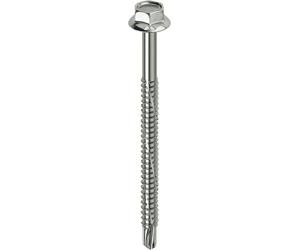 Mustad VITI ESAGONALI KOVERVIT DX PERFORANTI 6,3x150 mm 100 PEZZI CHROMITING® CON COLLARE