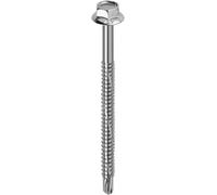 Mustad VITI ESAGONALI KOVERVIT DX PERFORANTI 6,3x70 mm 100 PEZZI CHROMITING® CON COLLARE