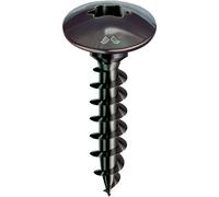 Mustad: 200 Viti Panelvit FC, Testa Fungo con Collare, 6x30 mm, Neroplus, Lubrificate Lubex