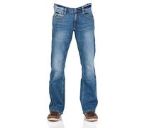MUSTANG - Jeans da Uomo Oregon - Bootcut - Blu Chiaro - Blu Medio - Blu Scuro - Nero Medium Blue Denim (682). 32W x 36L