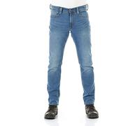 MUSTANG Jeans da uomo Real X Oregon Tapered K pantaloni in denim, 87% cotone, blu, nero, grigio, Denim blu medio (312)., 33W x 34L