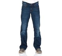 MUSTANG Jeans da uomo stretch Oregon Bootcut in denim, pantaloni neri e blu, 30 31 32 33 34 36 38 40 42 44, 44W x 34L