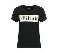 MUSTANG Maglietta 'Alma' nero / offwhite Donna MUSTANG XL nero / offwhite