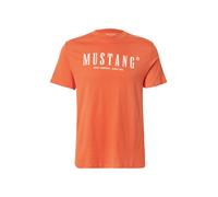 MUSTANG Maglietta 'Austin' rosso arancione / bianco Uomo MUSTANG S rosso arancione / bianco