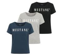 MUSTANG Maglietta blu / grigio / nero Donna MUSTANG XL