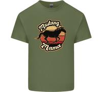MUSTANG Mama Cavallo Equestre Uomo Cotone T-Shirt