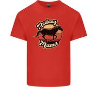 Mustang Mama Equestrian Horse Kids T-Shirt Ragazzi E Ragazze