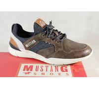 Mustang Pantofola Scarpe con Lacci Sneakers Basse da Ginnastica Braun 4138 Nuovo