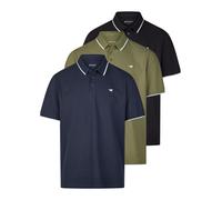 Mustang Polo Uomo Manica Corta Pablo Regular Fit 3 Pezzi Multipack Basic Estate